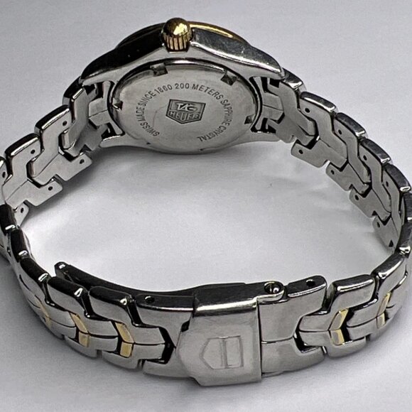 TAG Heuer Ladies Link Quartz Date Watch WJF1354 MOP Dial Diamond Bezel 27mm - Picture 6 of 16